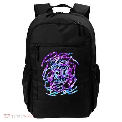 Suicide Prevention Awareness Broken Crayons Still Color Backpack