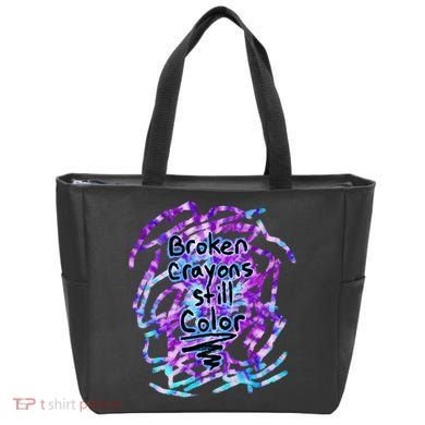 Suicide Prevention Awareness Broken Crayons Still Color Tote Bag