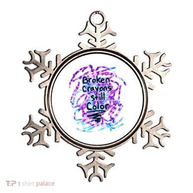 Suicide Prevention Awareness Broken Crayons Still Color Ornament