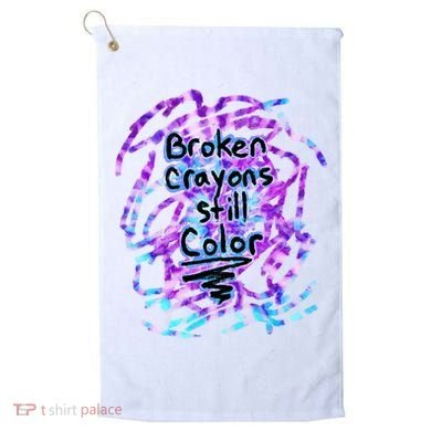 Suicide Prevention Awareness Broken Crayons Still Color Golf Towel