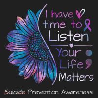 Suicide Prevention Awareness Sunflower Teal & Purple Ribbon Women's Sweatshirt thumb 2