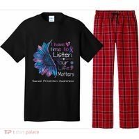 Suicide Prevention Awareness Sunflower Teal & Purple Ribbon Pajama Set thumb 0