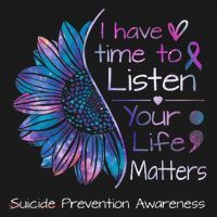 Suicide Prevention Awareness Sunflower Teal & Purple Ribbon Toddler T-Shirt thumb 4