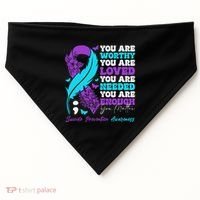 Suicide Prevention Awareness Positive Motivational Support Gift USA-Made Doggie Bandana thumb 0