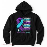 Suicide Prevention Awareness Positive Motivational Support Gift Hoodie thumb 0