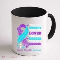 Suicide Prevention Awareness Positive Motivational Support Gift Coffee Mug thumb 1