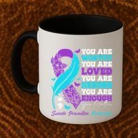 Suicide Prevention Awareness Positive Motivational Support Gift Coffee Mug thumb 2