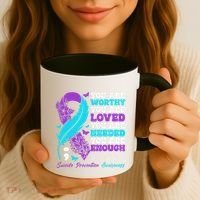 Suicide Prevention Awareness Positive Motivational Support Gift Coffee Mug thumb 3