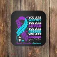 Suicide Prevention Awareness Positive Motivational Support Gift Coaster thumb 0