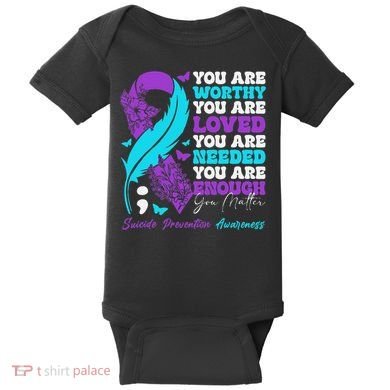 Suicide Prevention Awareness Positive Motivational Support Gift Baby Bodysuit