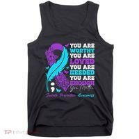Suicide Prevention Awareness Positive Motivational Support Gift Tank Top thumb 0