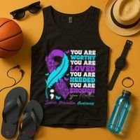 Suicide Prevention Awareness Positive Motivational Support Gift Tank Top thumb 4