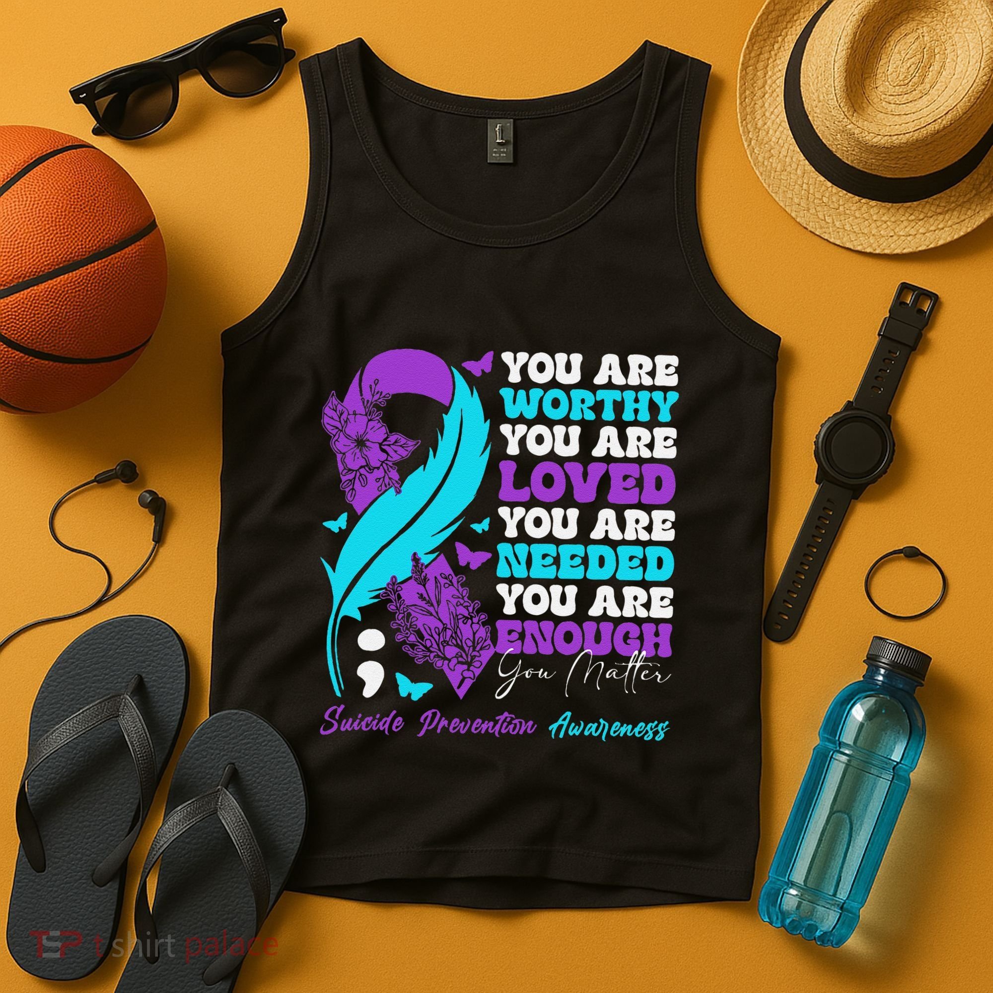 Suicide Prevention Awareness Positive Motivational Support Gift Tank Top