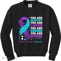 Suicide Prevention Awareness Positive Motivational Support Gift Kids Sweatshirt thumb 0
