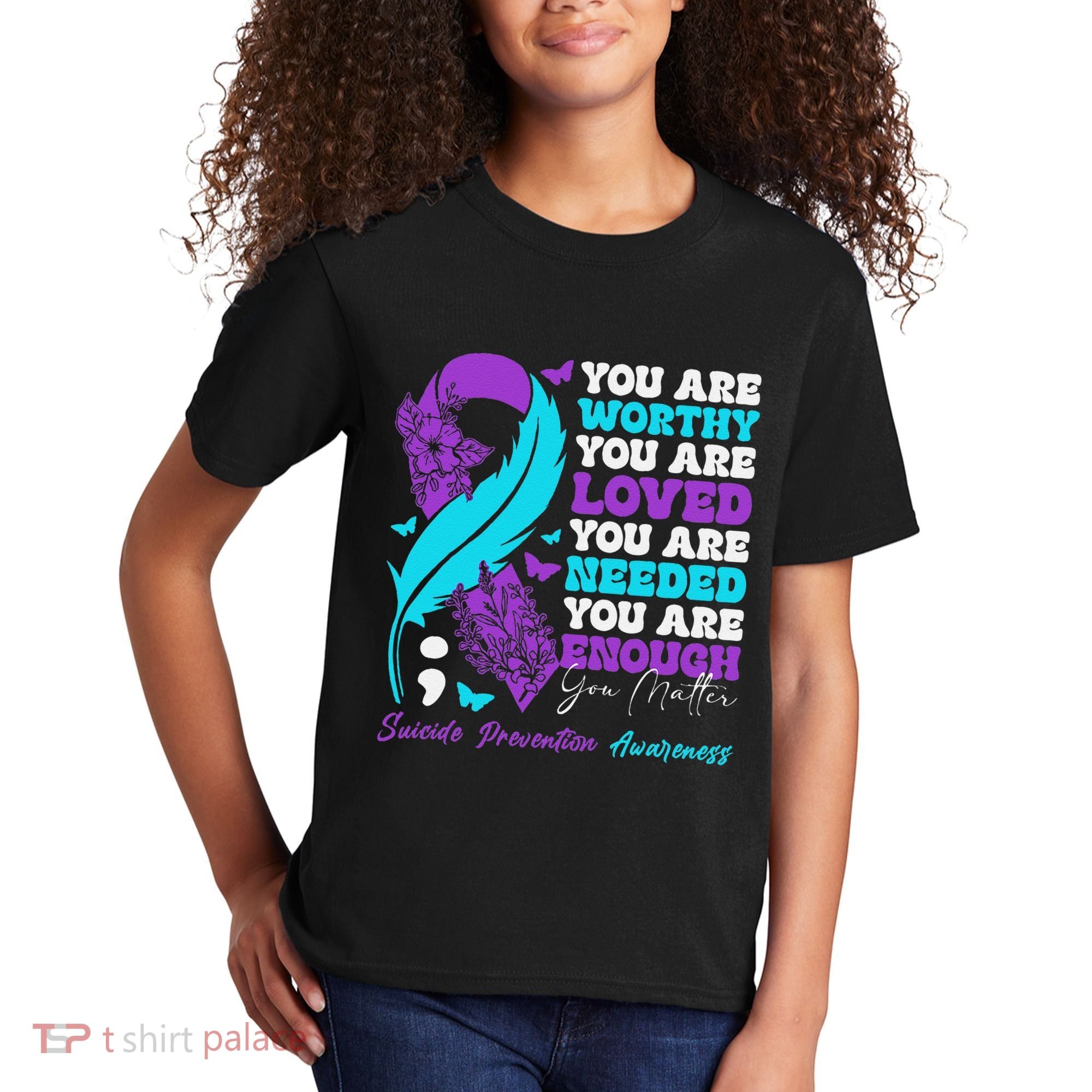 Suicide Prevention Awareness Positive Motivational Support Gift Kids T-Shirt