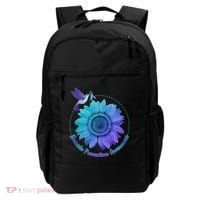 Suicide Prevention Awareness Hummingbird Flower Backpack thumb 0