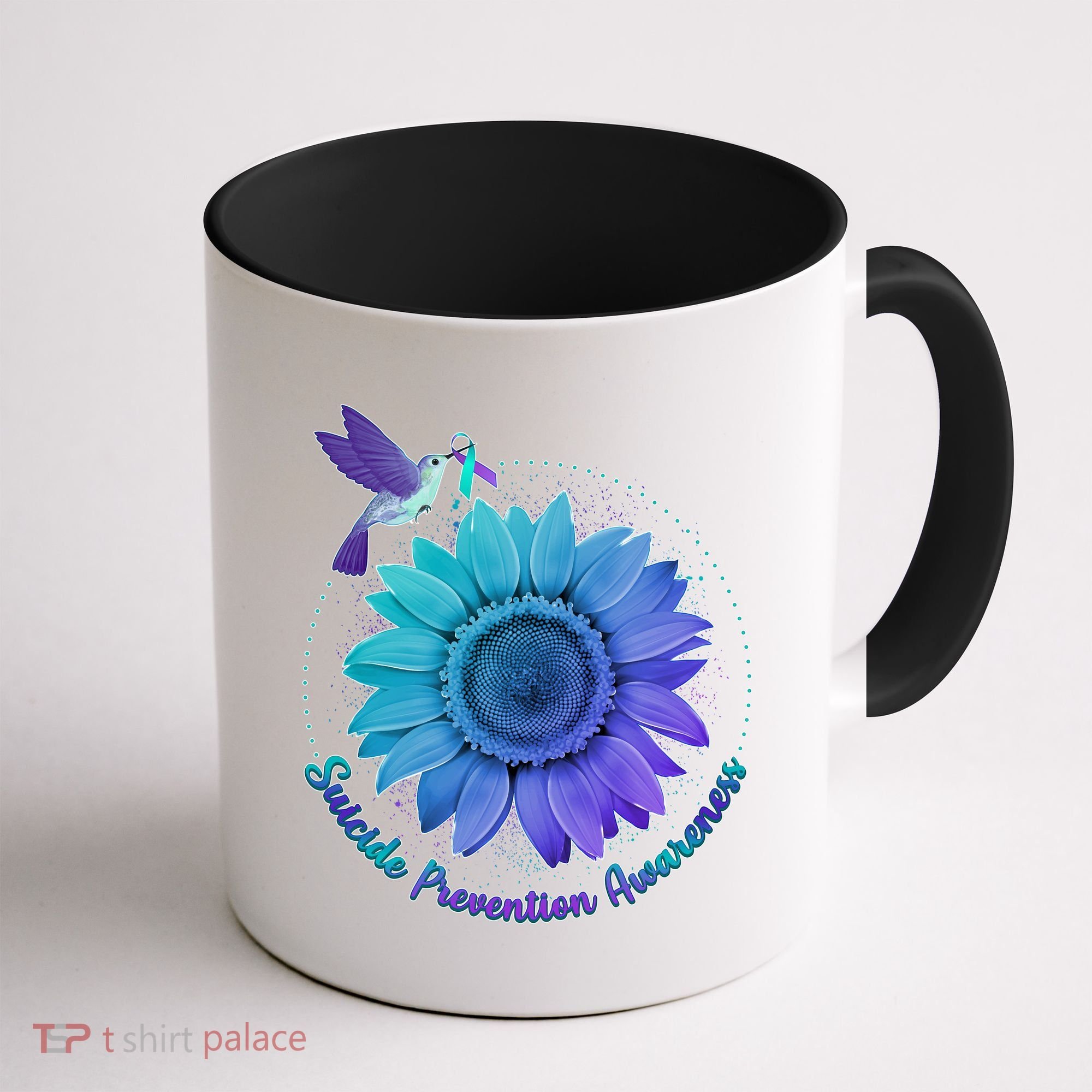 Suicide Prevention Awareness Hummingbird Flower Coffee Mug