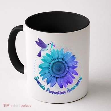 Suicide Prevention Awareness Hummingbird Flower Coffee Mug