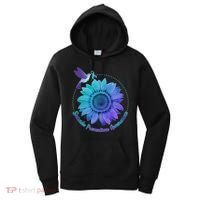 Suicide Prevention Awareness Hummingbird Flower Women's Hoodie thumb 0