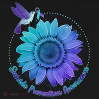 Suicide Prevention Awareness Hummingbird Flower Women's Hoodie thumb 2