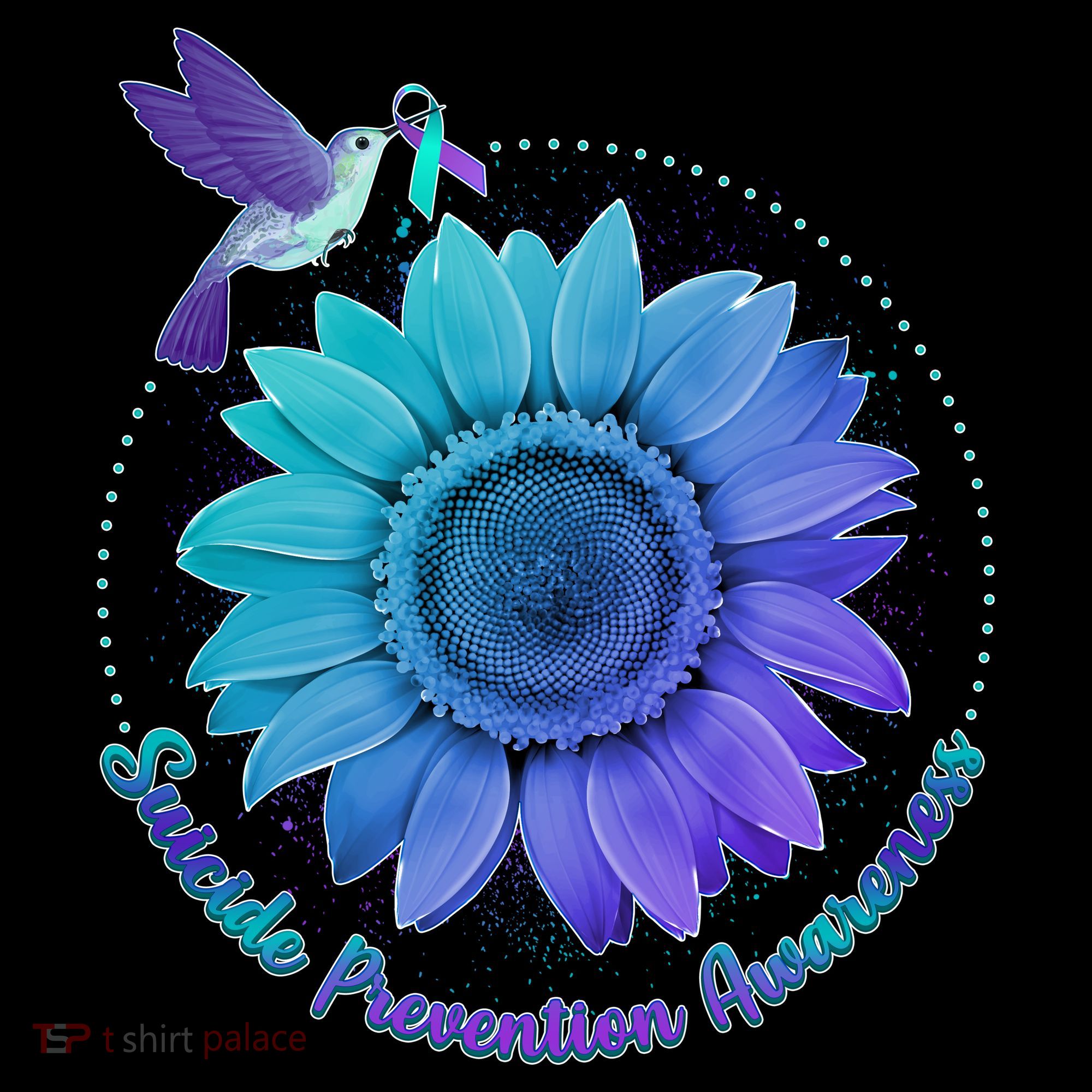 Suicide Prevention Awareness Hummingbird Flower Women's Hoodie