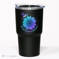 Suicide Prevention Awareness Hummingbird Flower Tumbler thumb 0