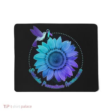 Suicide Prevention Awareness Hummingbird Flower Mousepad