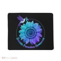 Suicide Prevention Awareness Hummingbird Flower Mousepad thumb 0