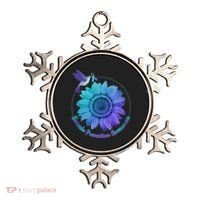 Suicide Prevention Awareness Hummingbird Flower Ornament thumb 0
