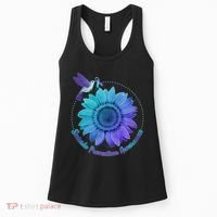 Suicide Prevention Awareness Hummingbird Flower Women's Tank Top thumb 0