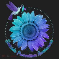 Suicide Prevention Awareness Hummingbird Flower Hat thumb 2