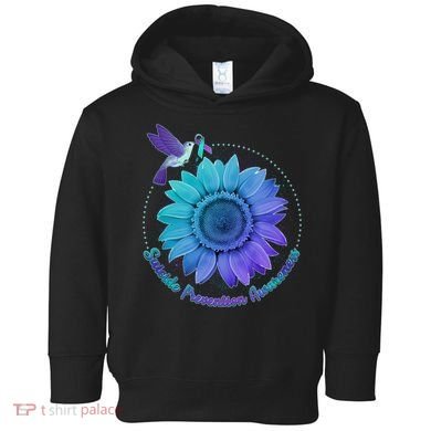 Suicide Prevention Awareness Hummingbird Flower Toddler Hoodie