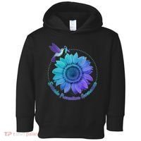 Suicide Prevention Awareness Hummingbird Flower Toddler Hoodie thumb 0