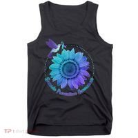 Suicide Prevention Awareness Hummingbird Flower Tank Top thumb 0