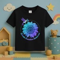 Suicide Prevention Awareness Hummingbird Flower Toddler T-Shirt thumb 3