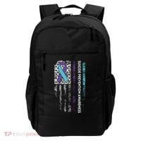 Suicide Prevention Awareness Ribbon American Flag Backpack thumb 0