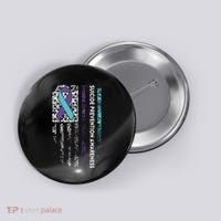 Suicide Prevention Awareness Ribbon American Flag Button thumb 0