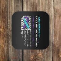 Suicide Prevention Awareness Ribbon American Flag Coaster thumb 0