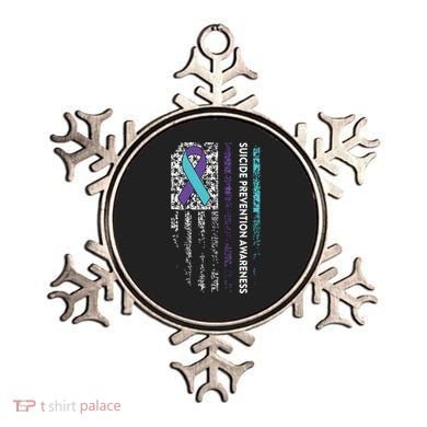 Suicide Prevention Awareness Ribbon American Flag Ornament