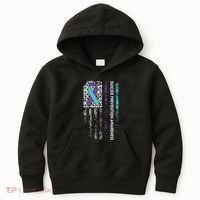 Suicide Prevention Awareness Ribbon American Flag Kids Hoodie thumb 0