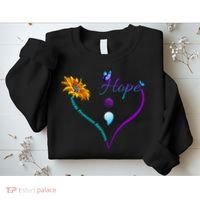 Suicide Prevention Awareness Floral Heart Sweatshirt thumb 2
