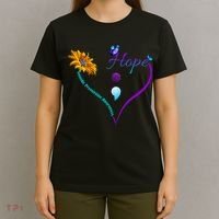 Suicide Prevention Awareness Floral Heart T-Shirt thumb 4
