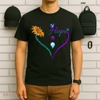 Suicide Prevention Awareness Floral Heart T-Shirt thumb 6