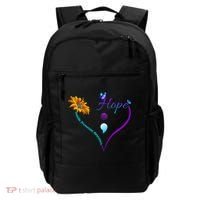 Suicide Prevention Awareness Floral Heart Backpack thumb 0
