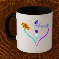 Suicide Prevention Awareness Floral Heart Coffee Mug thumb 2