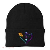 Suicide Prevention Awareness Floral Heart Beanie thumb 0