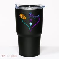 Suicide Prevention Awareness Floral Heart Tumbler thumb 0