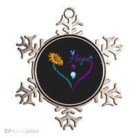 Suicide Prevention Awareness Floral Heart Ornament thumb 0