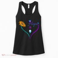 Suicide Prevention Awareness Floral Heart Women's Tank Top thumb 0