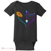 Suicide Prevention Awareness Floral Heart Baby Bodysuit thumb 0